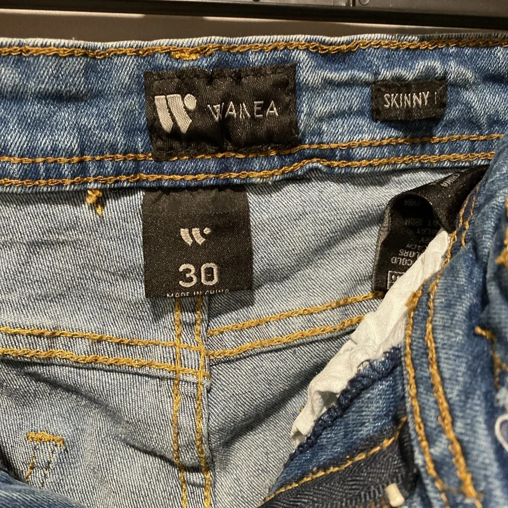 Waimea Skinny Fit‎ Moto Jeans 30x32 Paint Splatter Distressed
